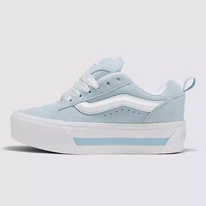 NWT VANS Knu Stack Vintage Satin Women's Shoes - Baby Blue/White - VN000CP6DRM